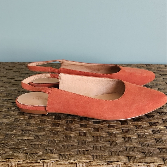 Madewell The Margot Suede Slingback Flats Size 6.5 - Picture 3 of 9